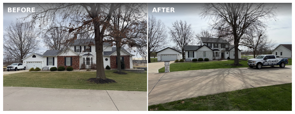 Completed Summit Contracting project before and after